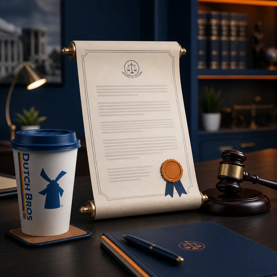 Dutch Bros Menu Hub terms of use legal agreement concept